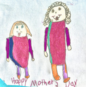 daughters drawing of mother and daughter age 5